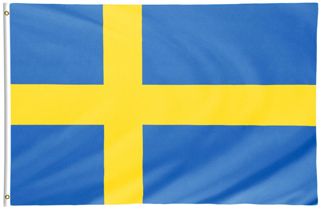 INQUARK 90 x 150 cm Schweden Flagge mit zwei Metallösen Produktbild 