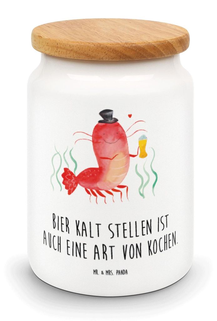 Mr. & Mrs. Panda Kaffeedose Hummer Weizen - Weiß - Geschenk, Kochen, Dose, Gasthaus, Junggeselle, Teedose, Kneipe, salzdose, Vorratsbehälter, Auf...