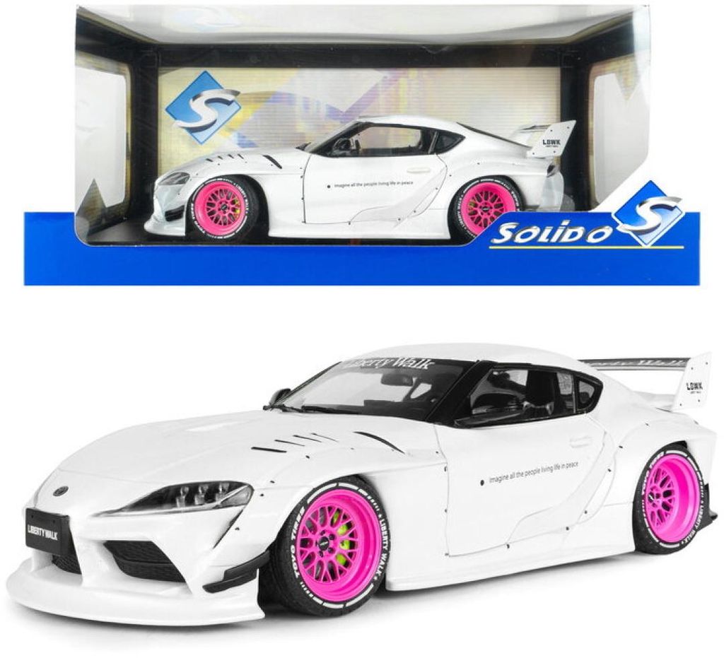 Solido 421186588 - 1:18 Toyota GR Supra LWB weiß/pink 2025 Produktbild 