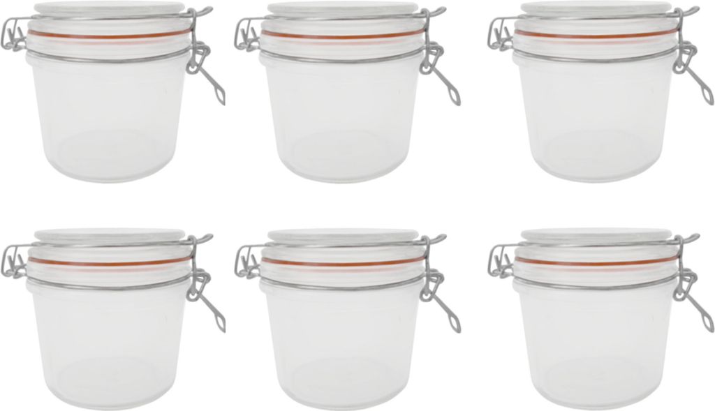 6 x Einmachglas Bügelverschluss Vorratsglas Gummidichtung ca. 350ml