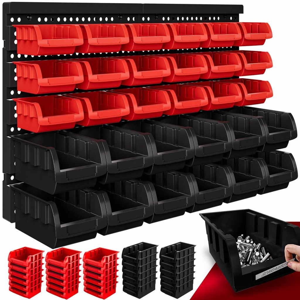 Monzana® Stapelboxen 32 tlg. Erweiterbar Etikettenfach Produktbild 
