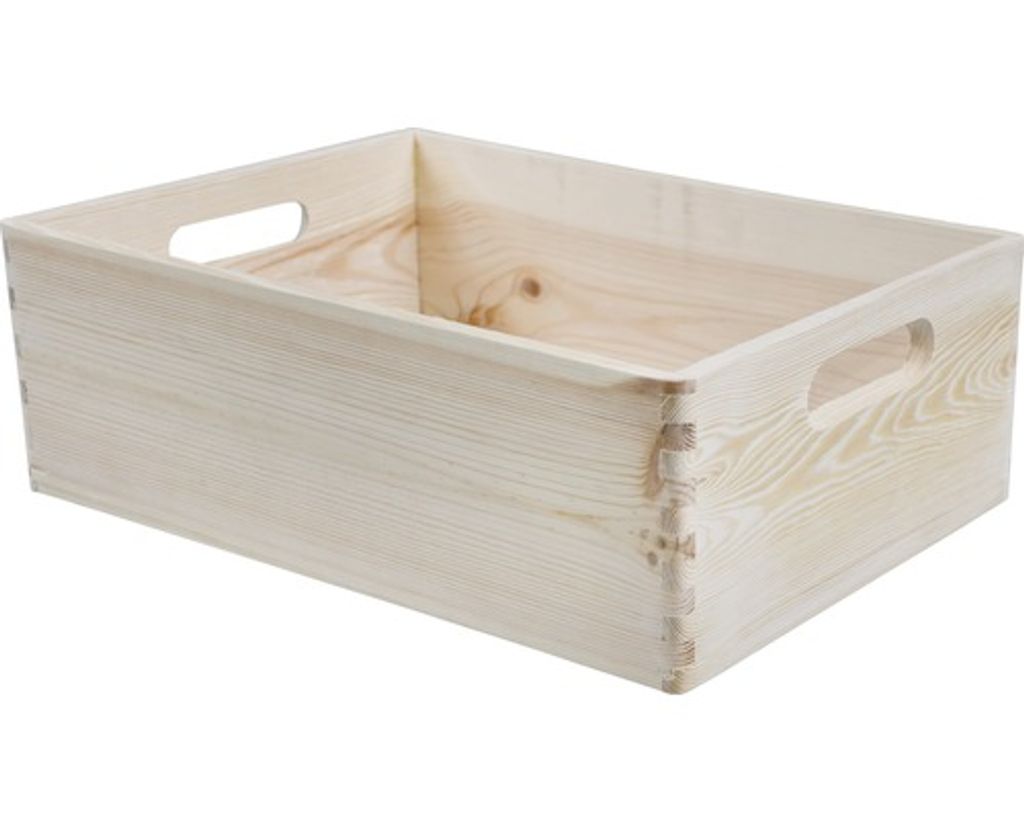 Caja de madera con asas, 40x30x14 cm Imagen del producto 