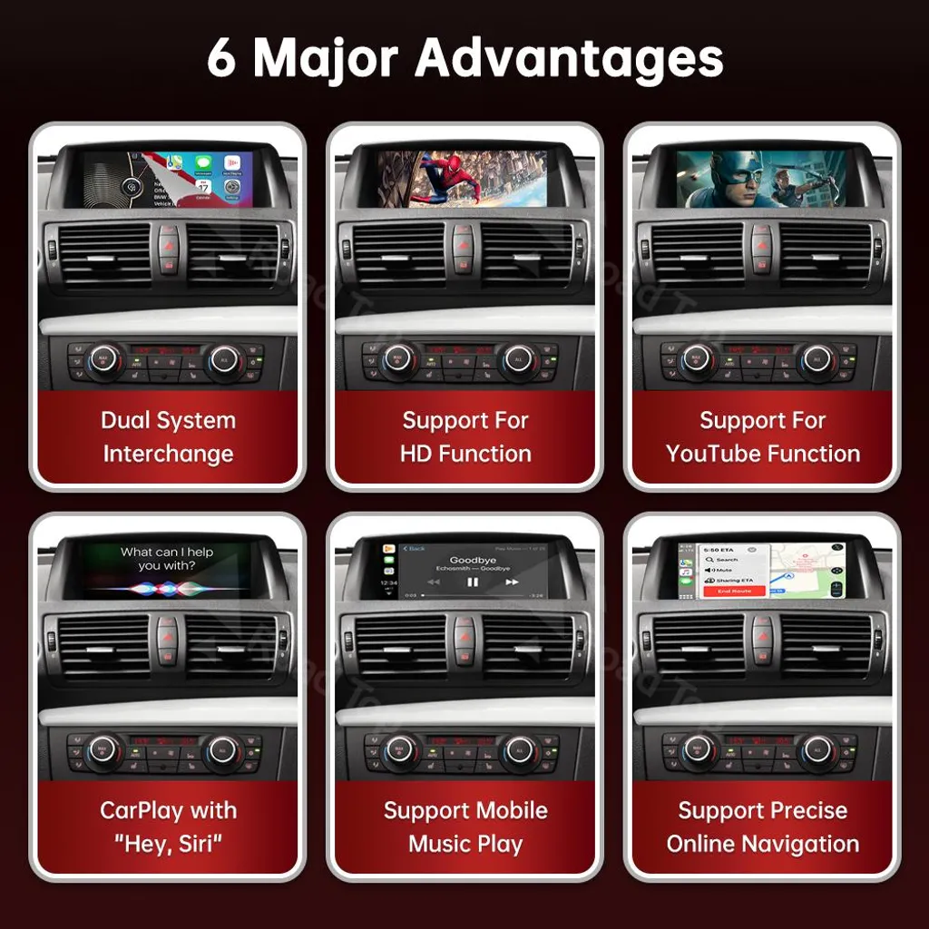 Boîtier de conversion CarPlay sans fil pour autoradio Android Auto CIC - 4