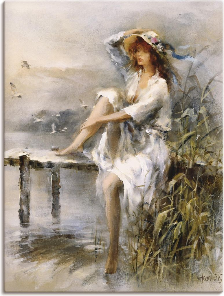 ARTland Leinwandbild Wasserseite Größe: 30x40 cm