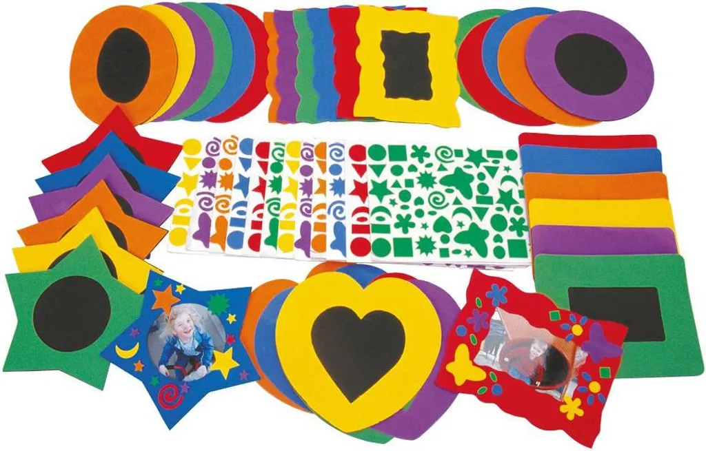Kit de loisirs créatifs cadres photo en mousse EVA pour enfant, 36 unités
