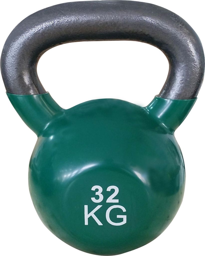 Sport-Thieme Kettlebell "Vinyl", 32 kg, Dunkelgrün