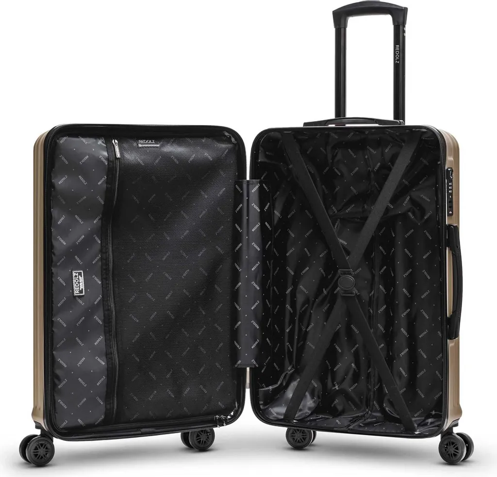 Set de 3 valises REDOLZ Essentials 07 trolley couleur champagne