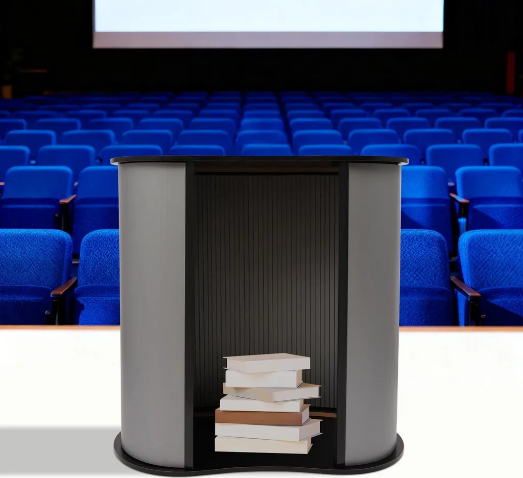 Meuble de réception compact comptoir d'accueil modulable blanc