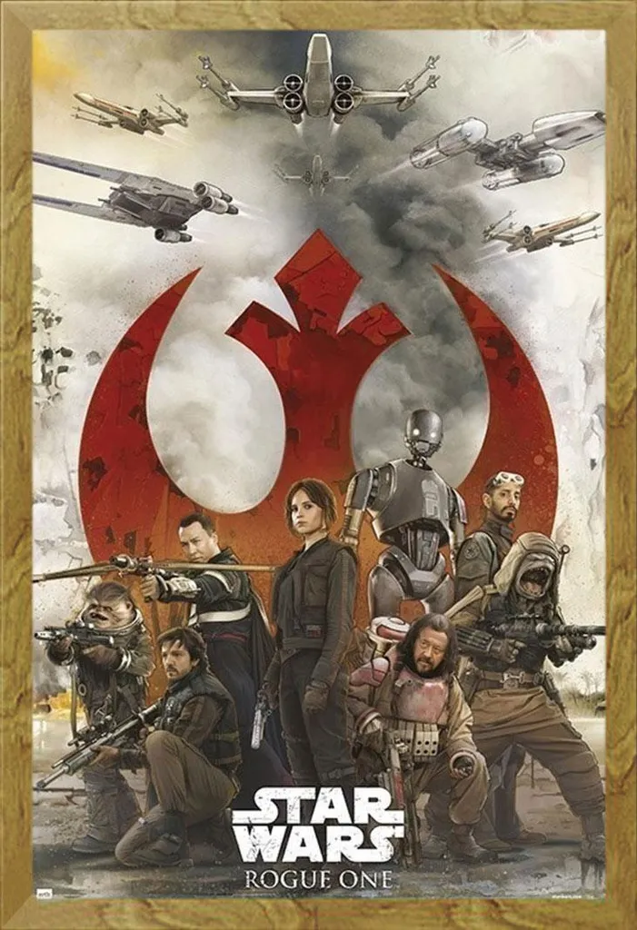Poster Star Wars Rogue One con Cornice Shinsuke Rovere Maxi 61x91.5 cm