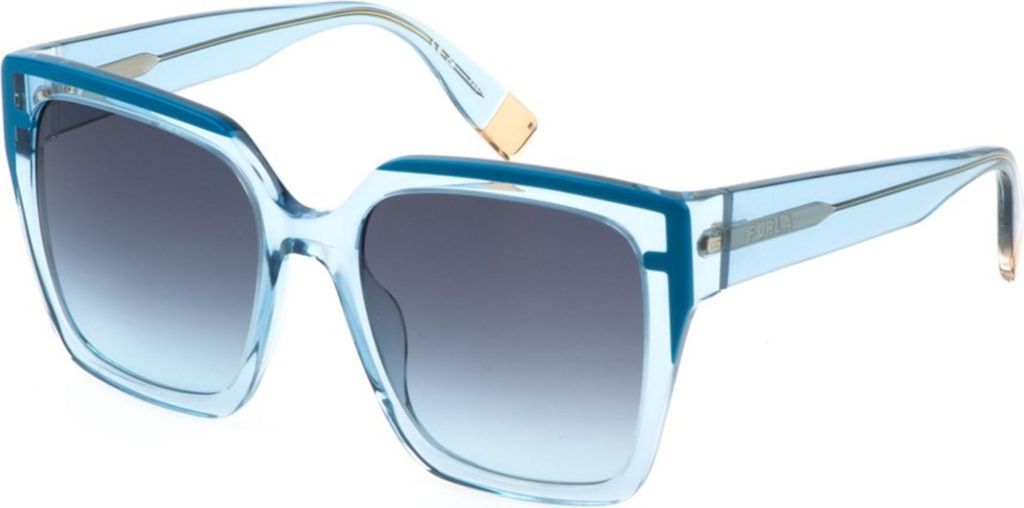 Furla SFU695 Shiny transparent azure 55/19/140 Damen Sonnenbrillen