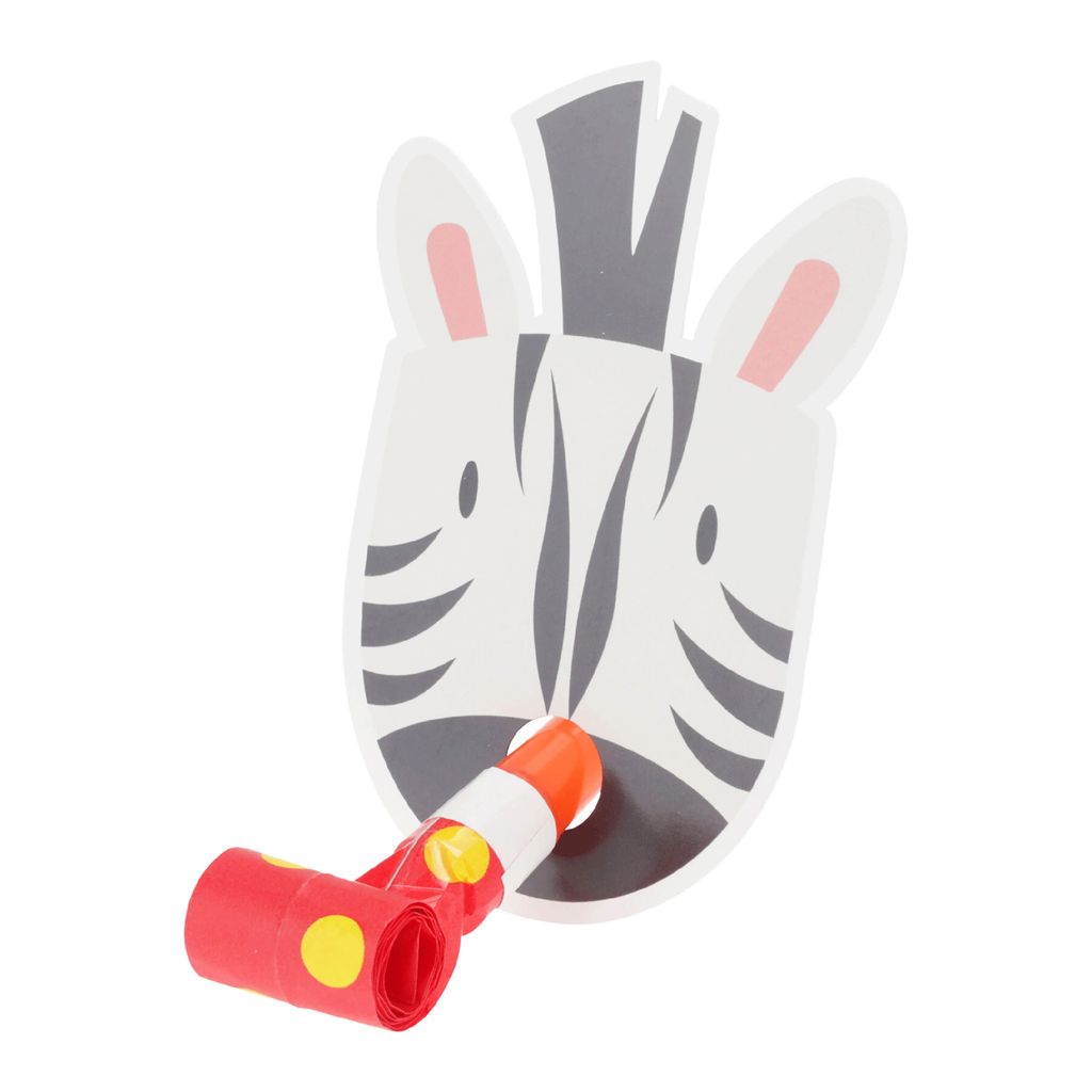 Tiermasken mit Partytröten für Kinder 8er Set Bunt