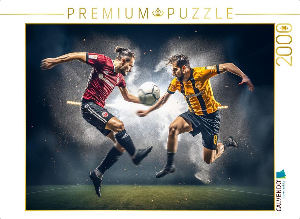 CALVENDO Puzzle Fussball | 2000 Teile Lege-Größe 90x67cm Foto-Puzzle für glückliche Stunden