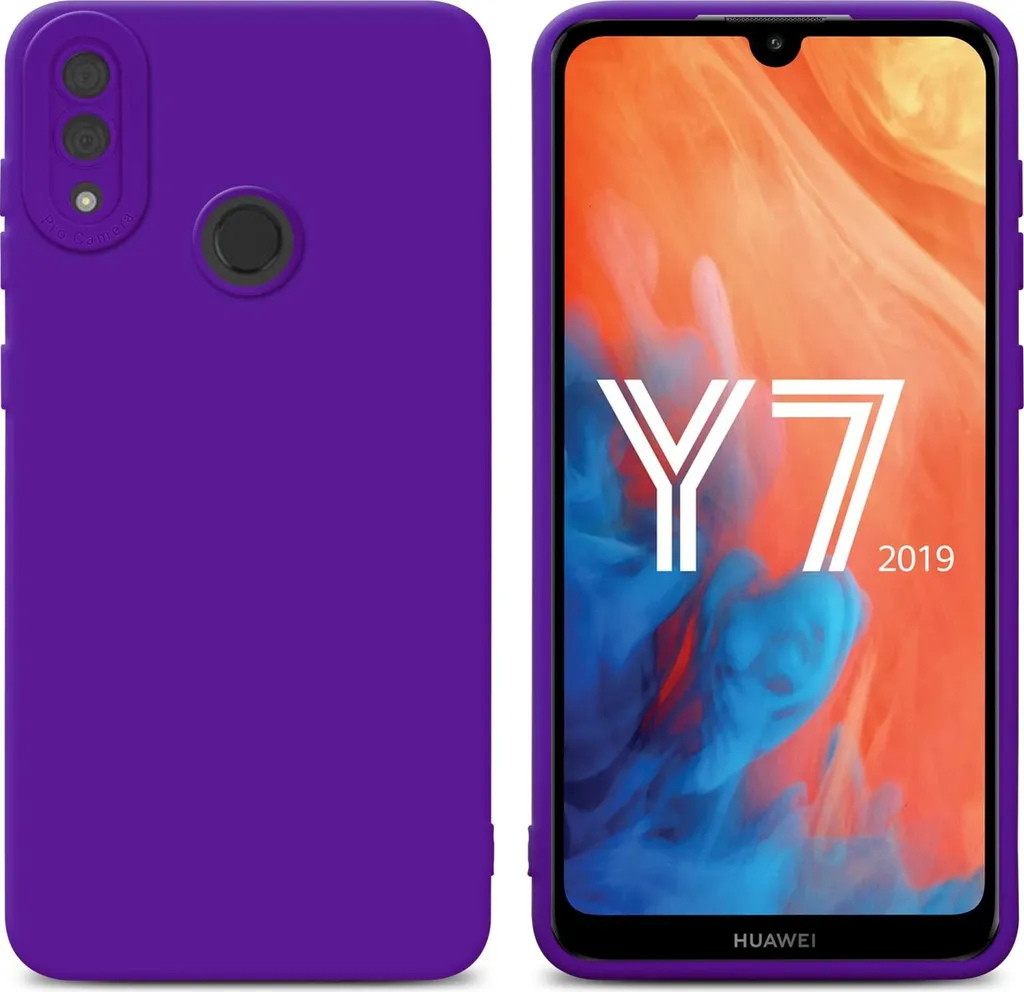 Cadorabo Cover Morbida Per Huawei Y7 2019 / Y7 Prime 2019 – Candy Rosso – Custodia In Silicone TPU Sottile Antiurto