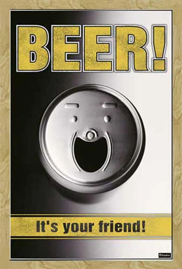 Poster Birra Is Your Friend + Cornice Shinsuke Faggio 61x91,5 cm