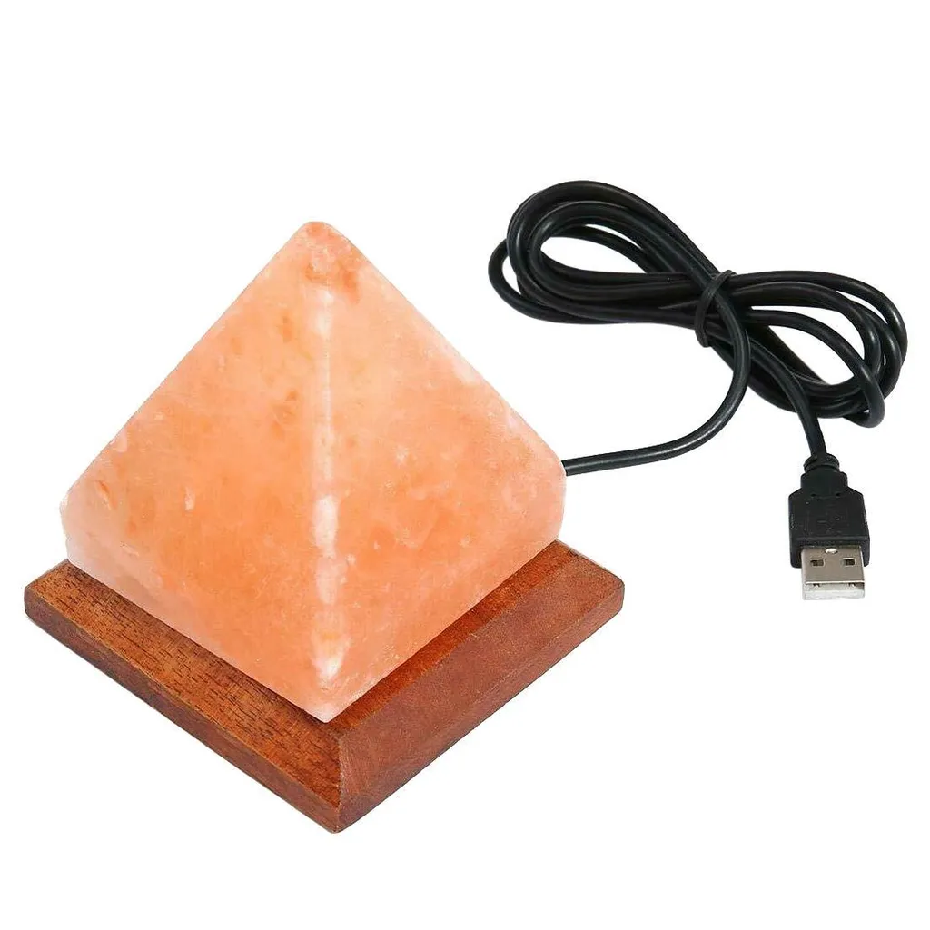 Lampe en Sel pour Bureau et Yoga - Lumière d'Ambiance Changeante USB