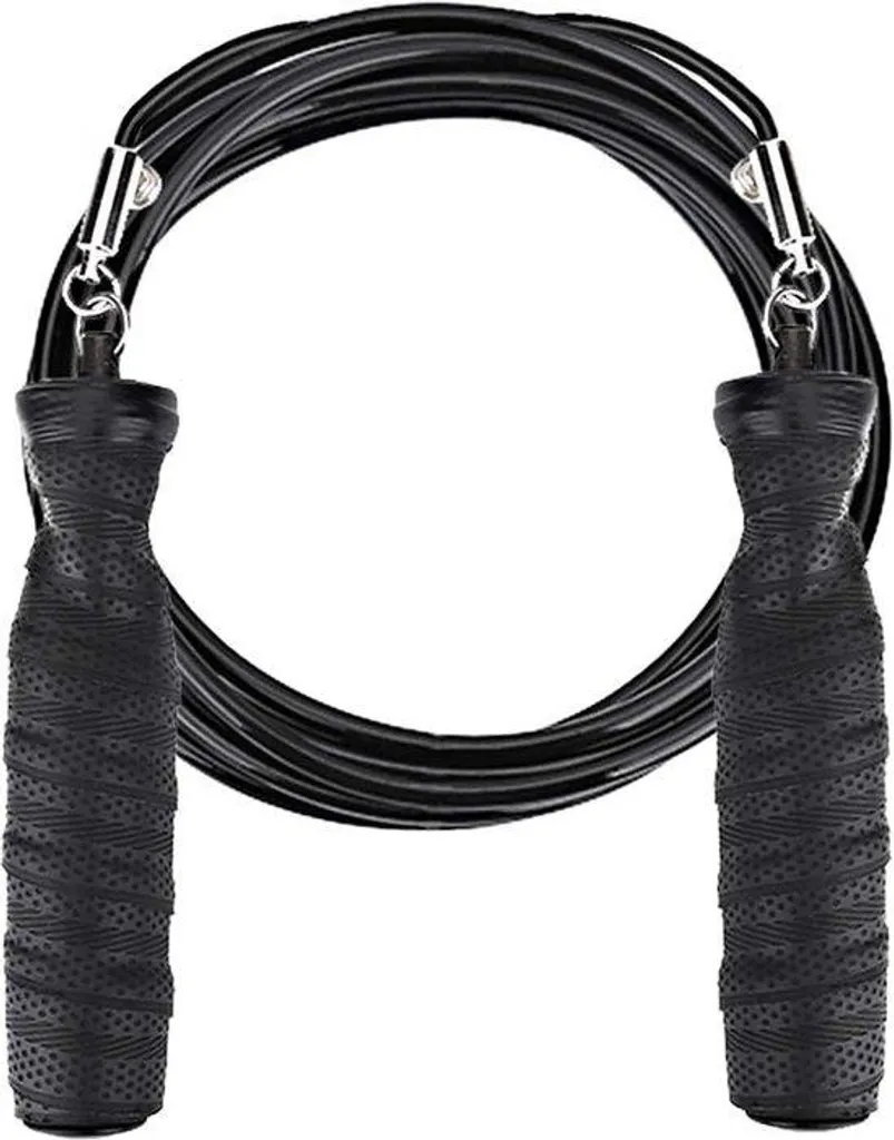 Corde à sauter vitesse en acier avec poignée grip pour CrossFit WOD