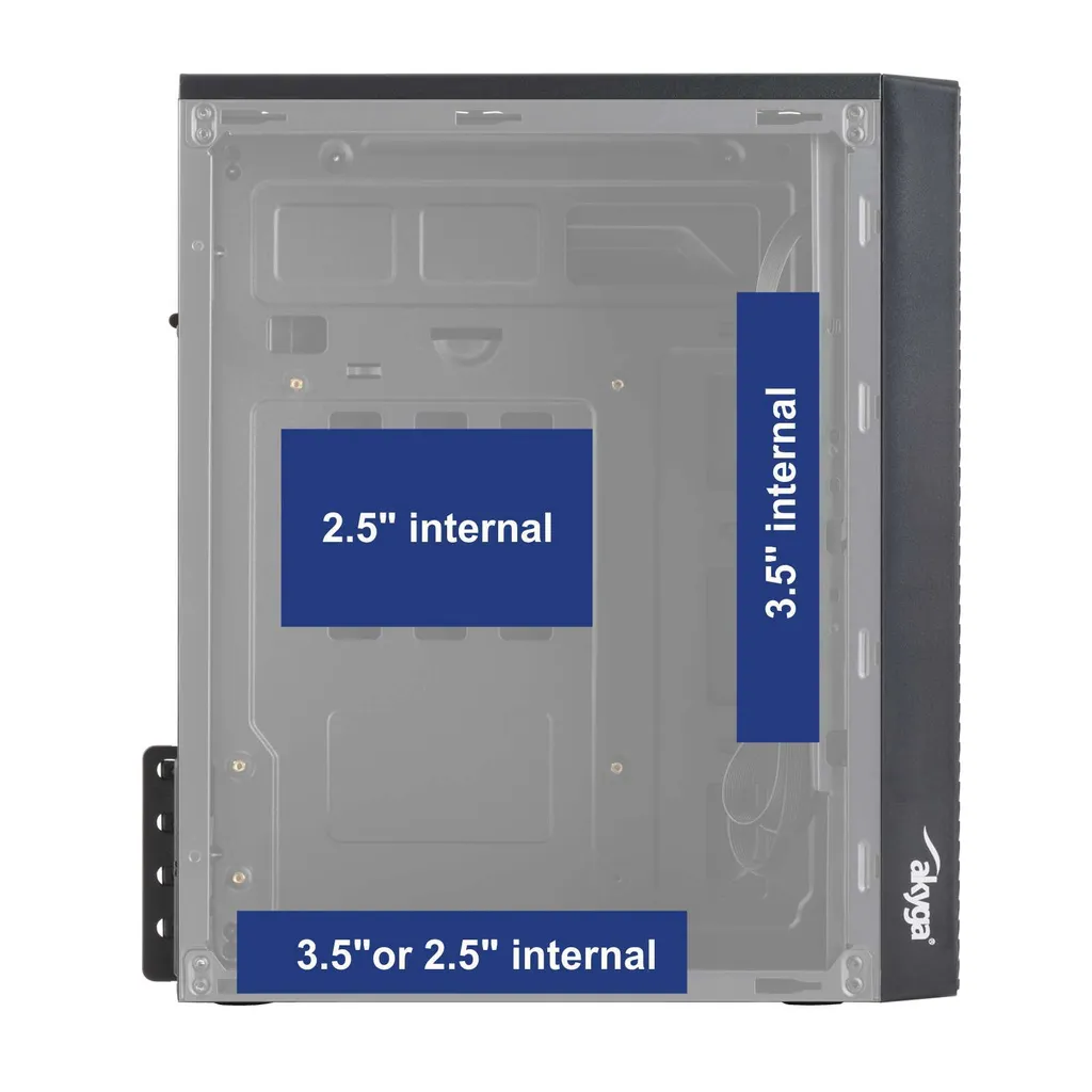 Boîtier PC Micro ATX Akyga AK36BK Noir - Mini Tour Compacte et Robuste - 9
