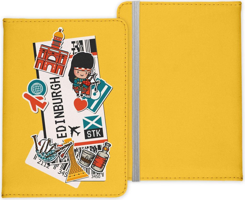 22Feels Edinburgh Souvenir Reisepasshülle Organizer Reisen Gadgets Hauptstadt Schottland Europa Urlaub Kunst-Leder Etui Cover Frauen Männer Kinder