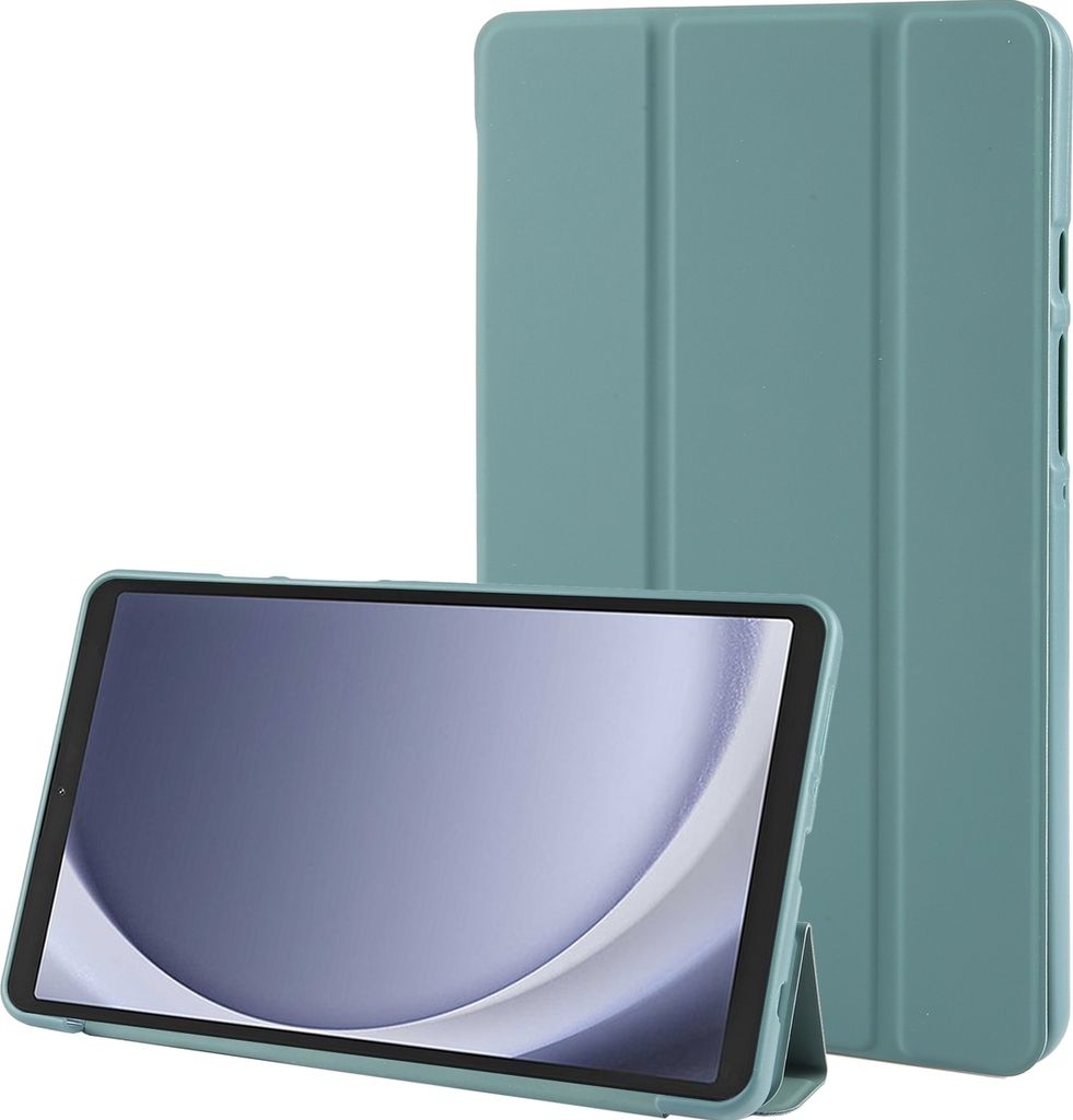Mobigear Tri-Fold Gel Samsung Galaxy Tab A9 (2023) Hülle TPU,Kunstleder Klapphülle - Grün