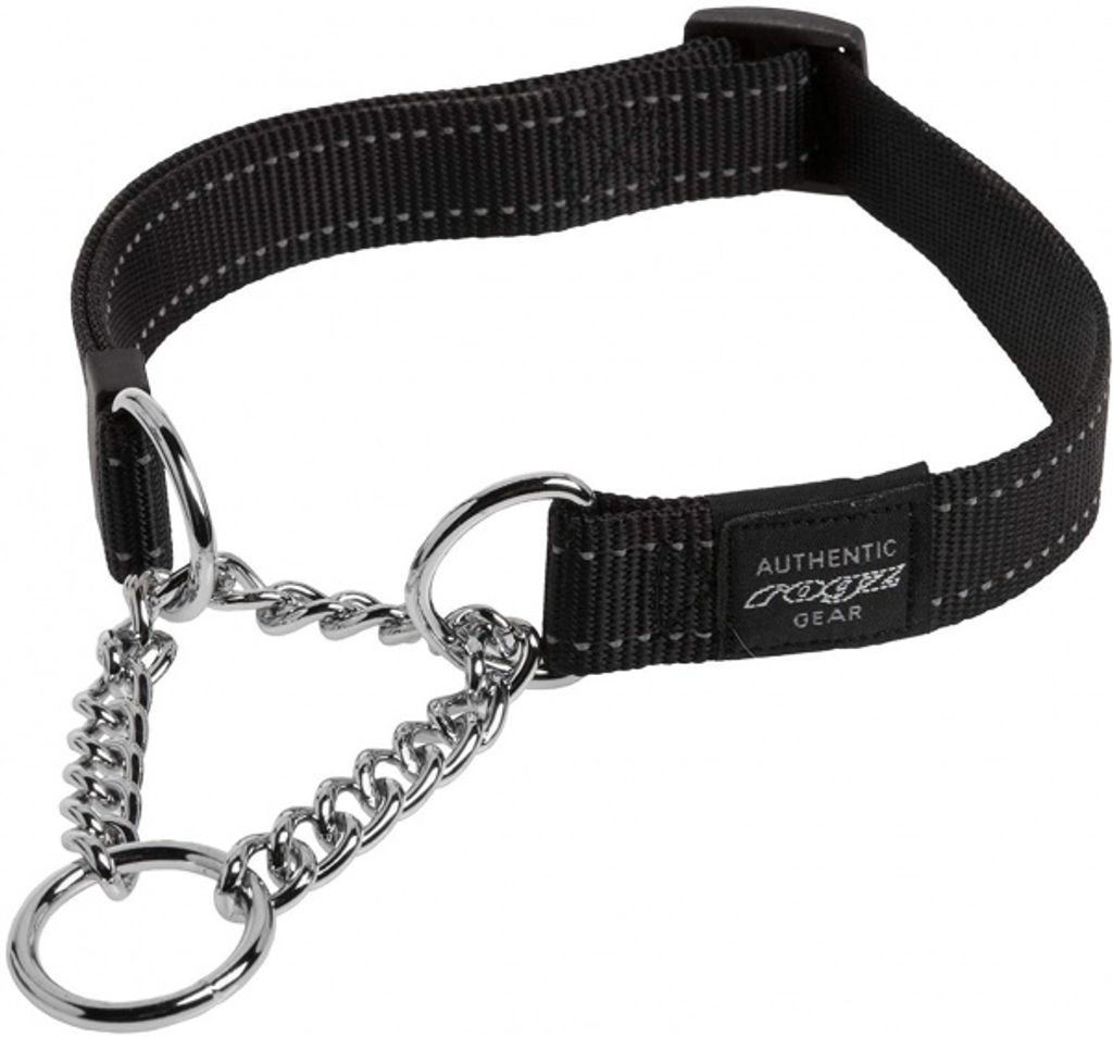 Rogz For Dogs Snake Halfslip Halsband Zwart