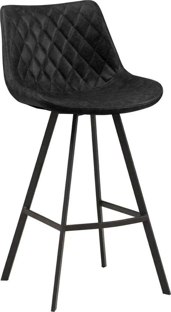 Tabouret de bar Minoli Noir : Confort avec Dossier pour votre Dos