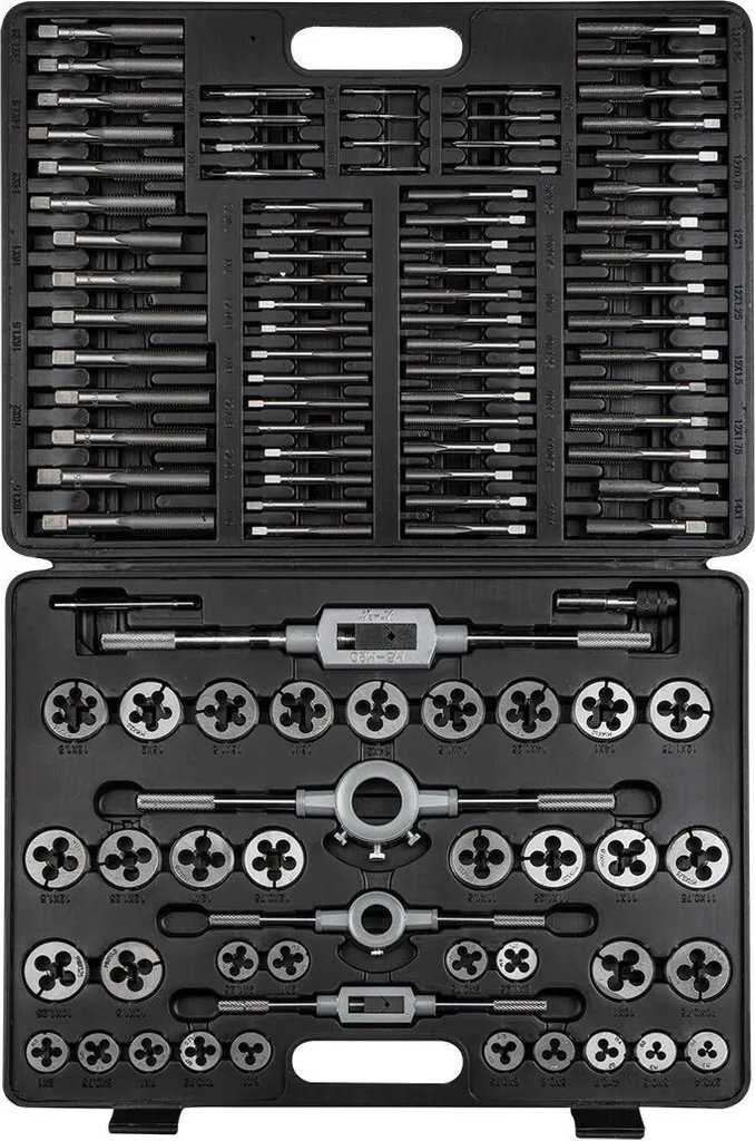 Kit taraudage pour réparation auto et filetage métrique - Coffret 110 pcs