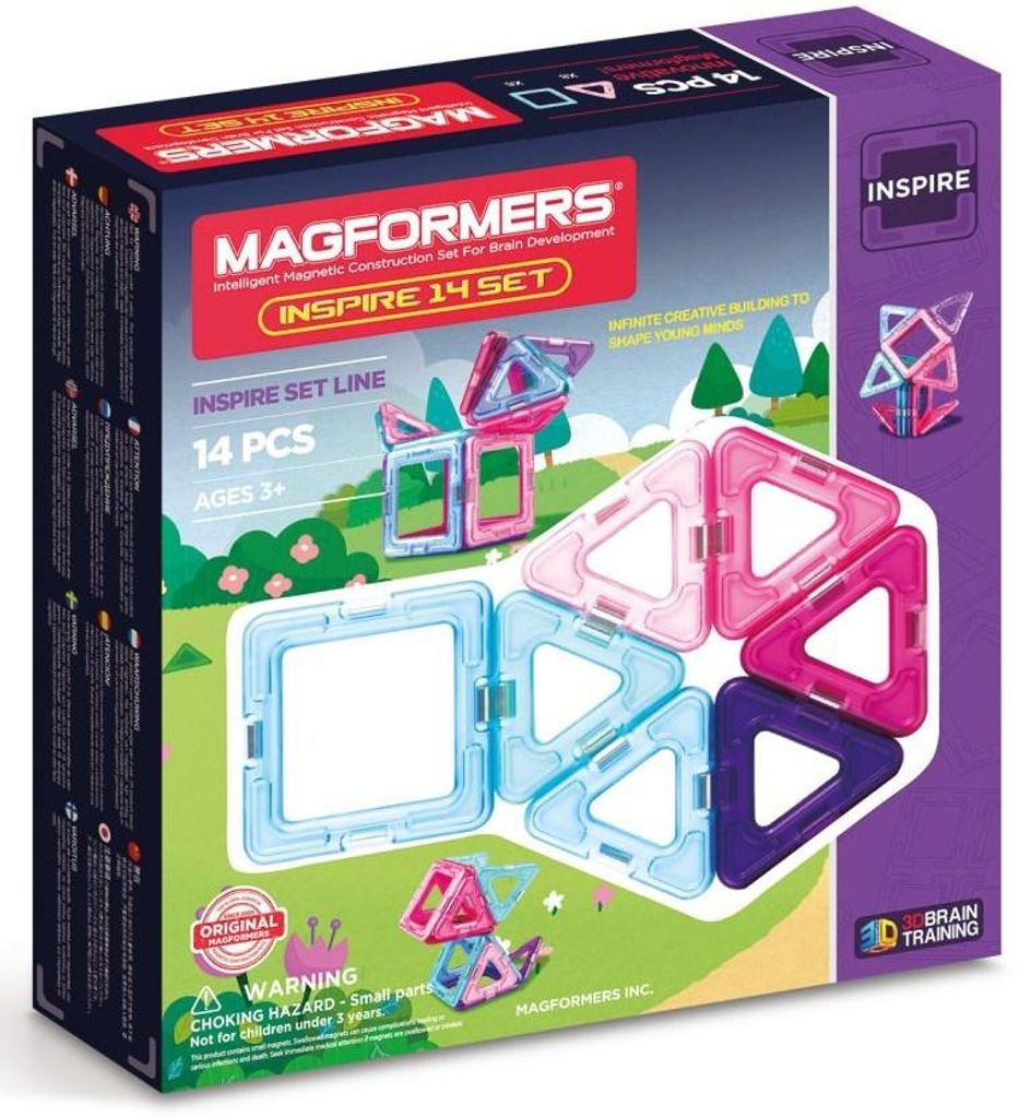 MAGFORMERS Bauset Inspire 14 Teile magnetisches Spielzeug Produktbild 