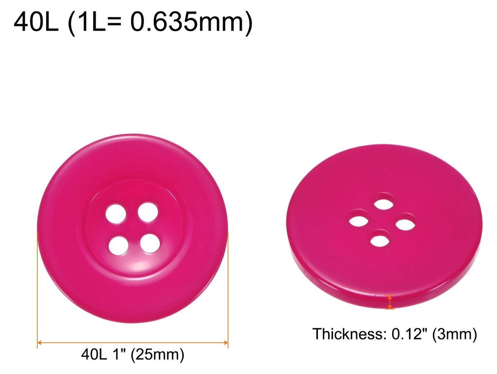 10 Stš¹ck Kn?pfe 25mm Bastelkn?pfe Rosenrot N?hkn?pfe Harz Rund Flach 4-Loch Kunststoffkn?pfe fš¹r N?hen DIY Handwerk Scrapbooking Dekorieren K...