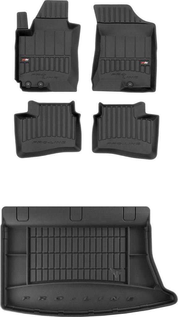 FROGUM Gummimatten Auto Fußmatten + Kofferraummatte für Hyundai i30 I 2007-2012