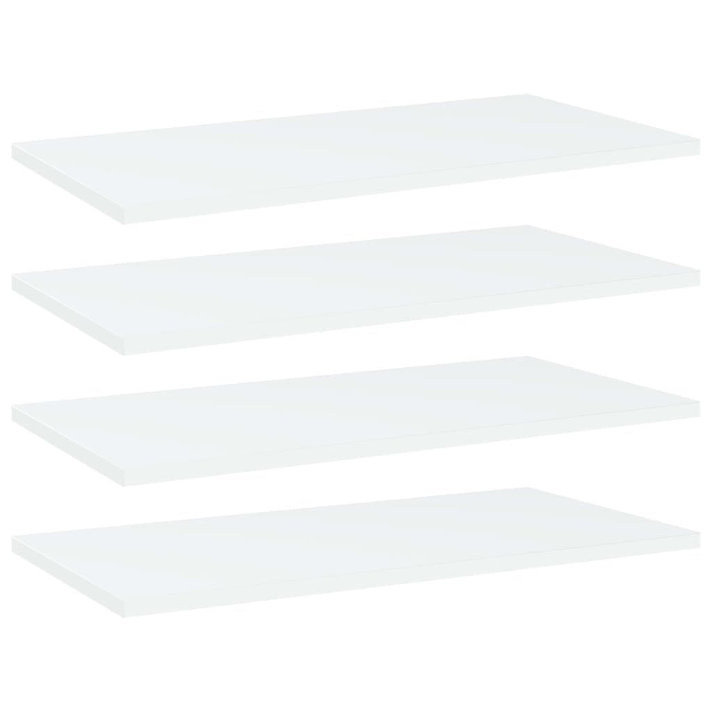 Bücherregal-Bretter 4 Stk. Weiß 60x30x1,5 cm Holzwerkstoff