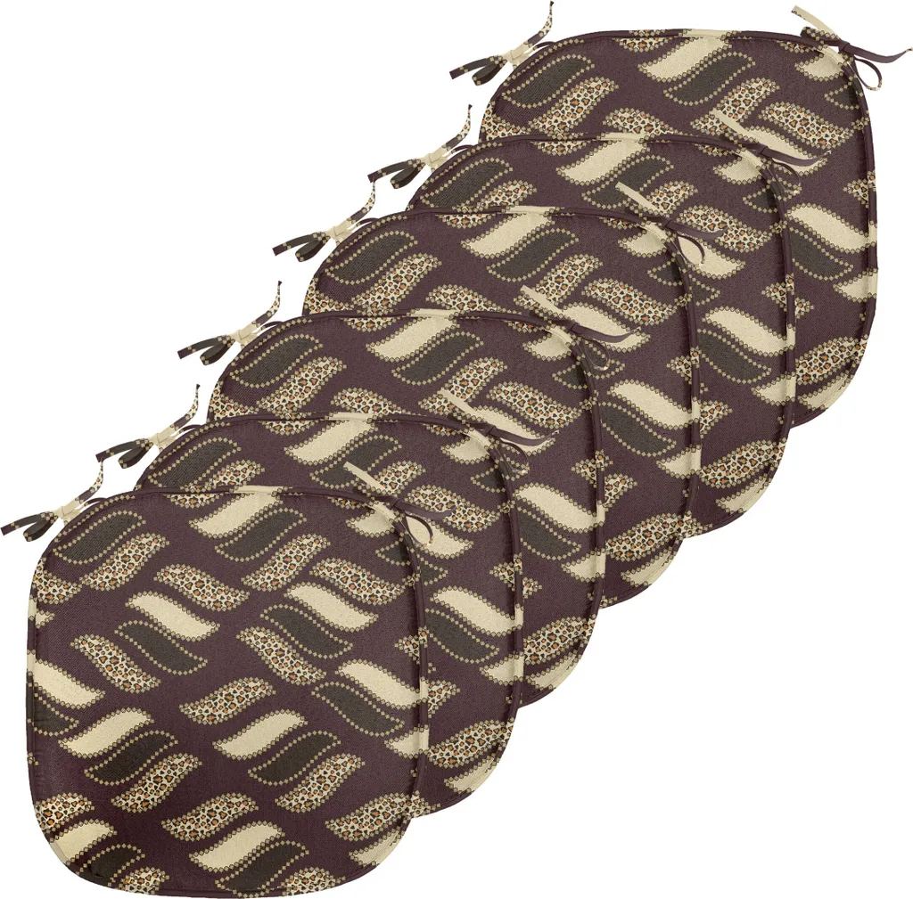 Coussin de Siège avec Sangle 40x40 cm Design Guépard Marron Imperméable