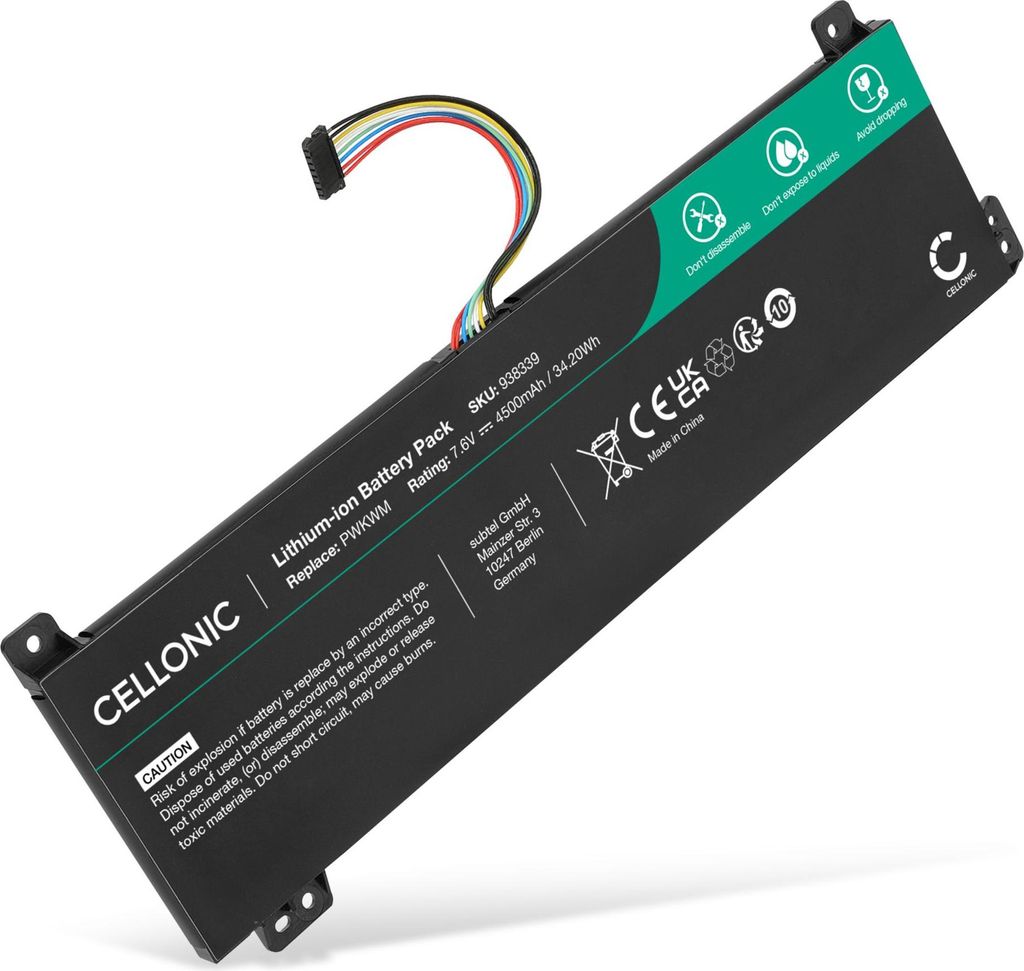 CELLONIC 1x Akku für Notebook Kompatibel mit Lenovo V130-15IKB, V330-15IKB, IdeaPad Slim 1-14AST-05 81VS, L17C2PB3 - (4500mAh, 7.6V)