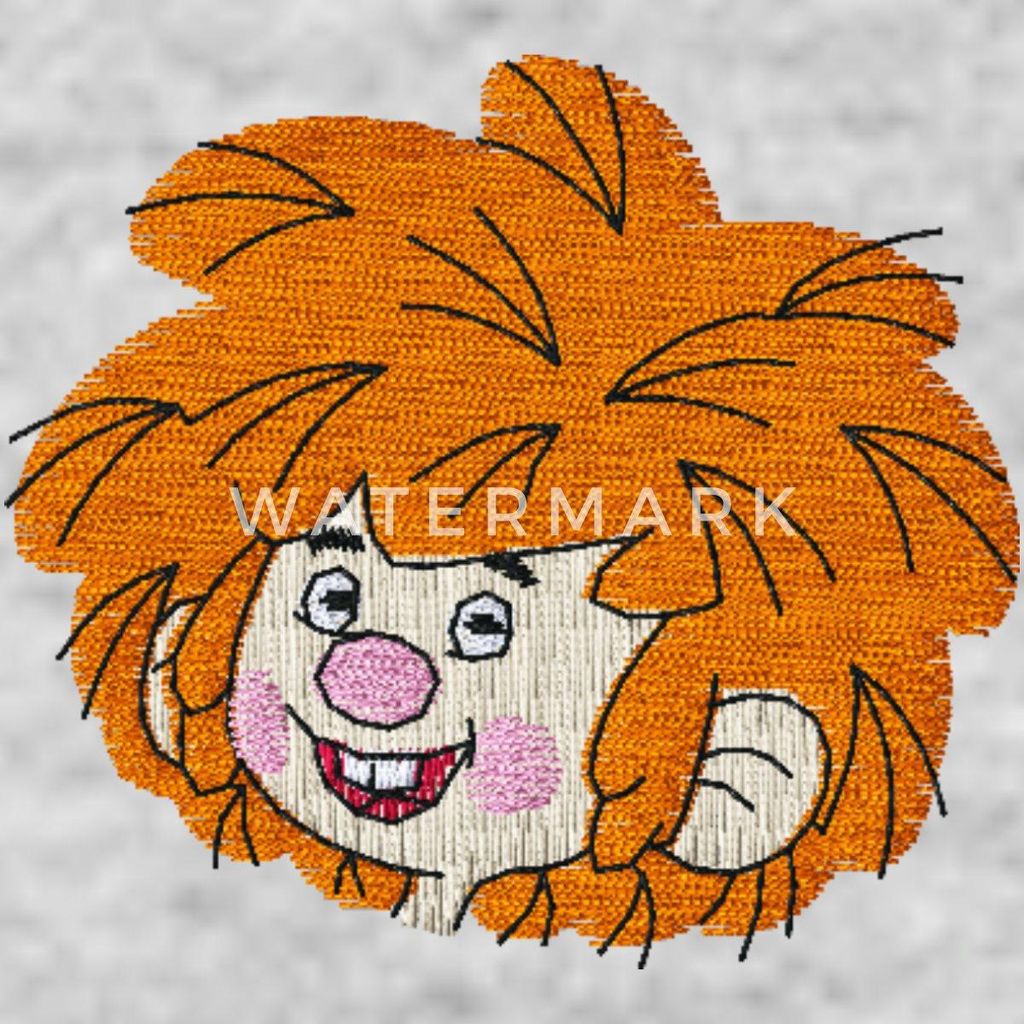 Spreadshirt Pumuckl Stickdesign Damen Hoodie, S, Hellgrau meliert