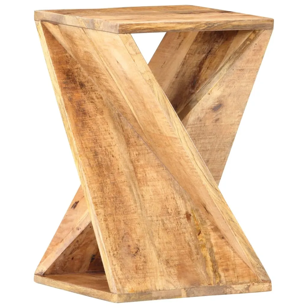 Tavolino 35x35x55 cm Legno Massiccio Mango | Tavolino da Salotto Artigianale