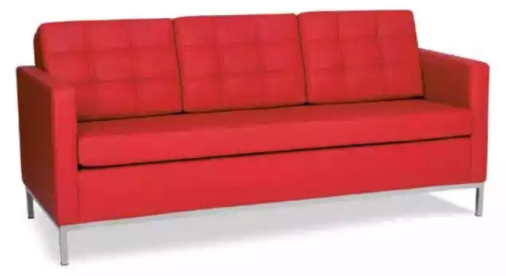 Roter Dreisitzer Moderne Luxus Couch Polstersitzer Textil Sofas Stil