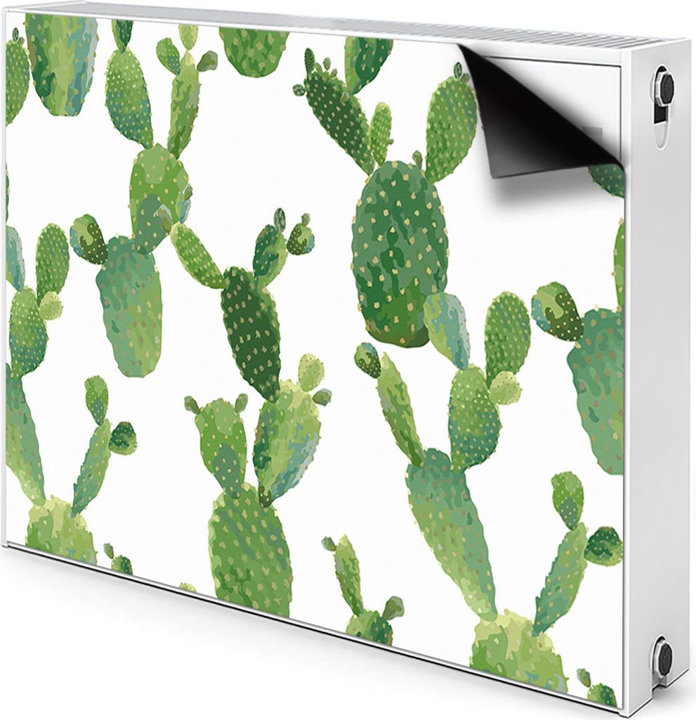 Magnet Heizkörper-Abdeckung Verkleidung Abdeckung Heizkörperabdeckung 80x60 cm - Gemalte, Kakteen