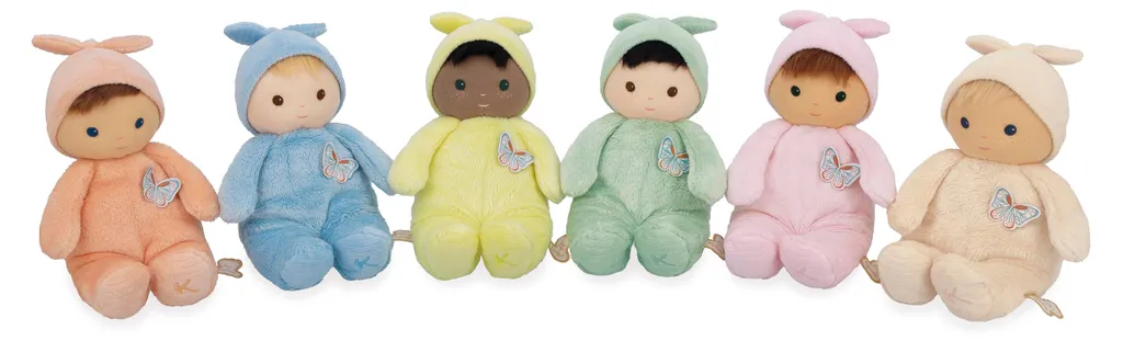 Poupée en tissu Kaloo Camélia : Doudou bébé souple et écologique 25cm