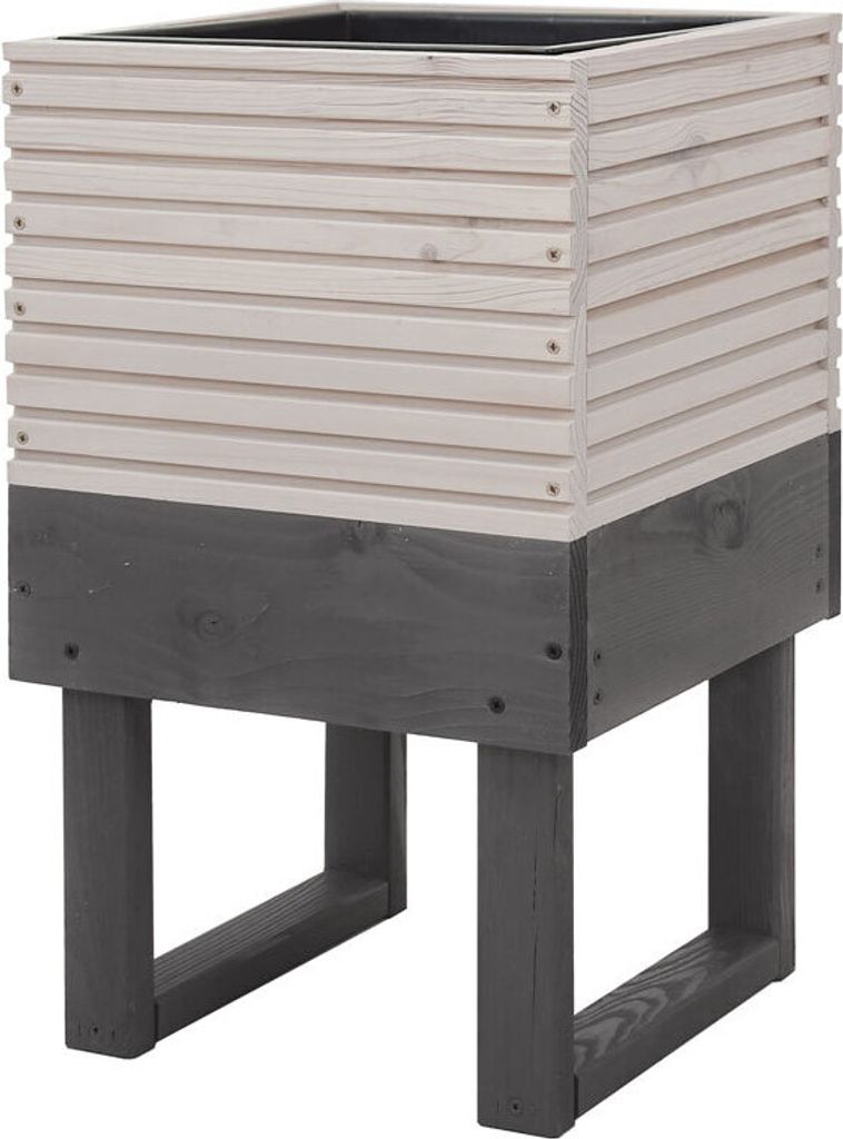 Westmann Holz Pflanzkübel Kathleen Taupe 33x33x54 cm