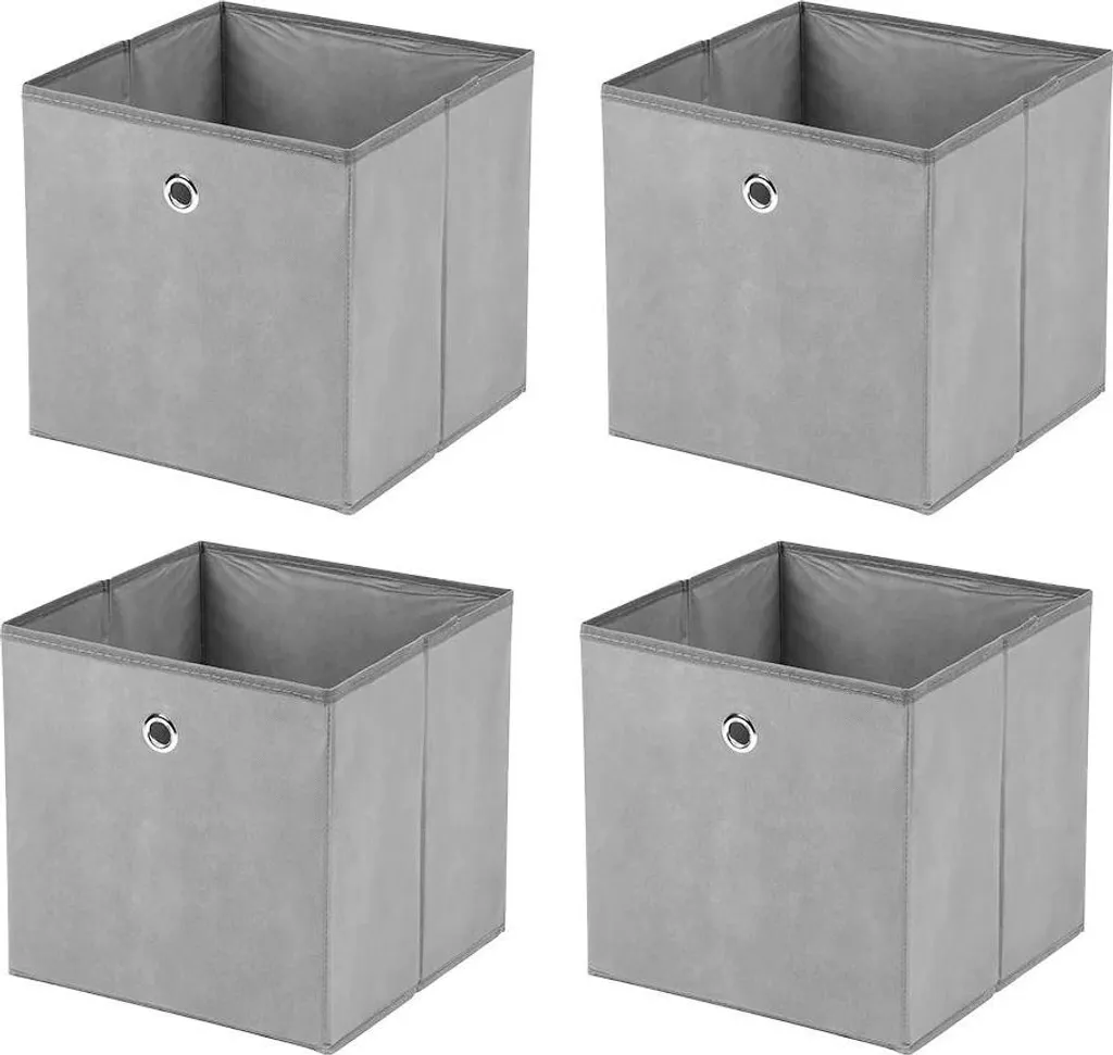 Boîte de rangement pliable 32x32x32 cm en tissu non tissé vert armée