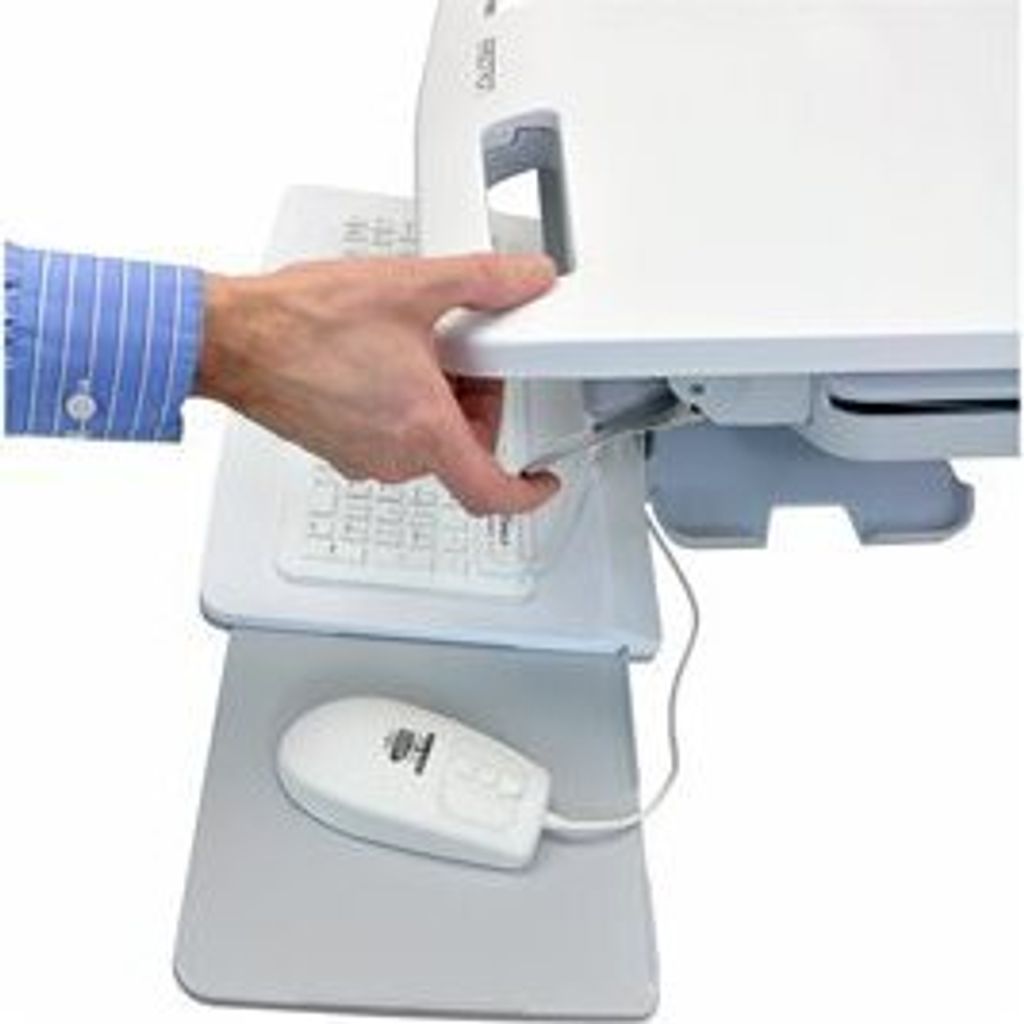 Ergotron Wagen - für LCD-Display / PC-Ausrüstung - medizinisch - Kunststoff, Aluminium, verzinker Stahl - Grau, weiß, Polished Aluminum - Bildsc...