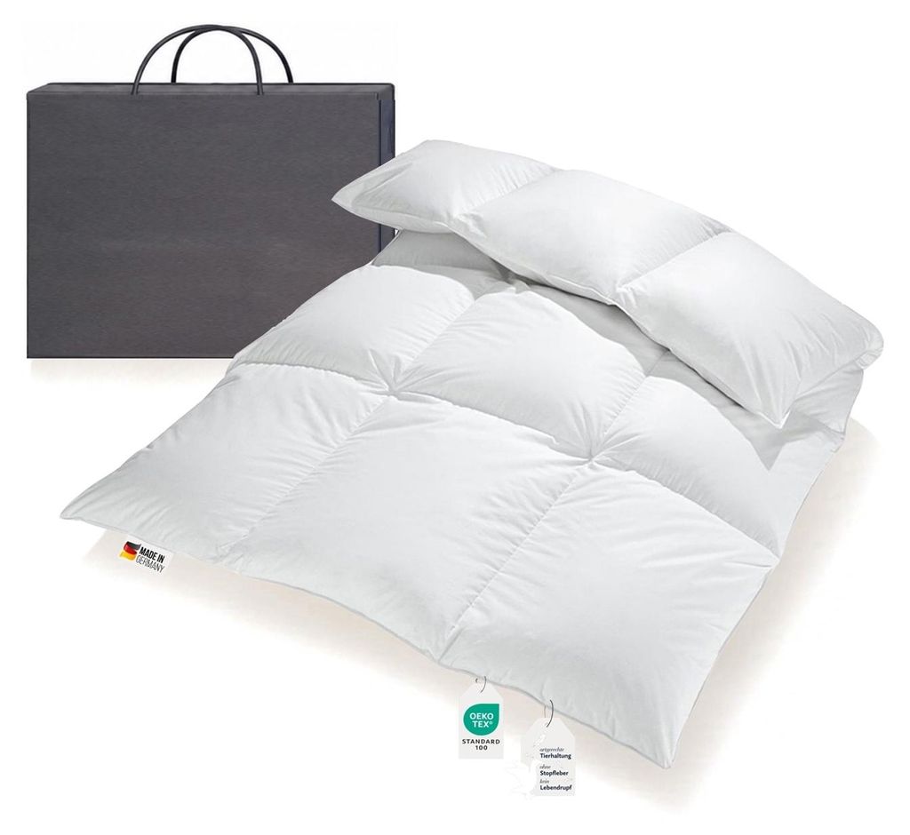Extra warme 100% Winter Daunendecke sibirische Daunen Produktbild 