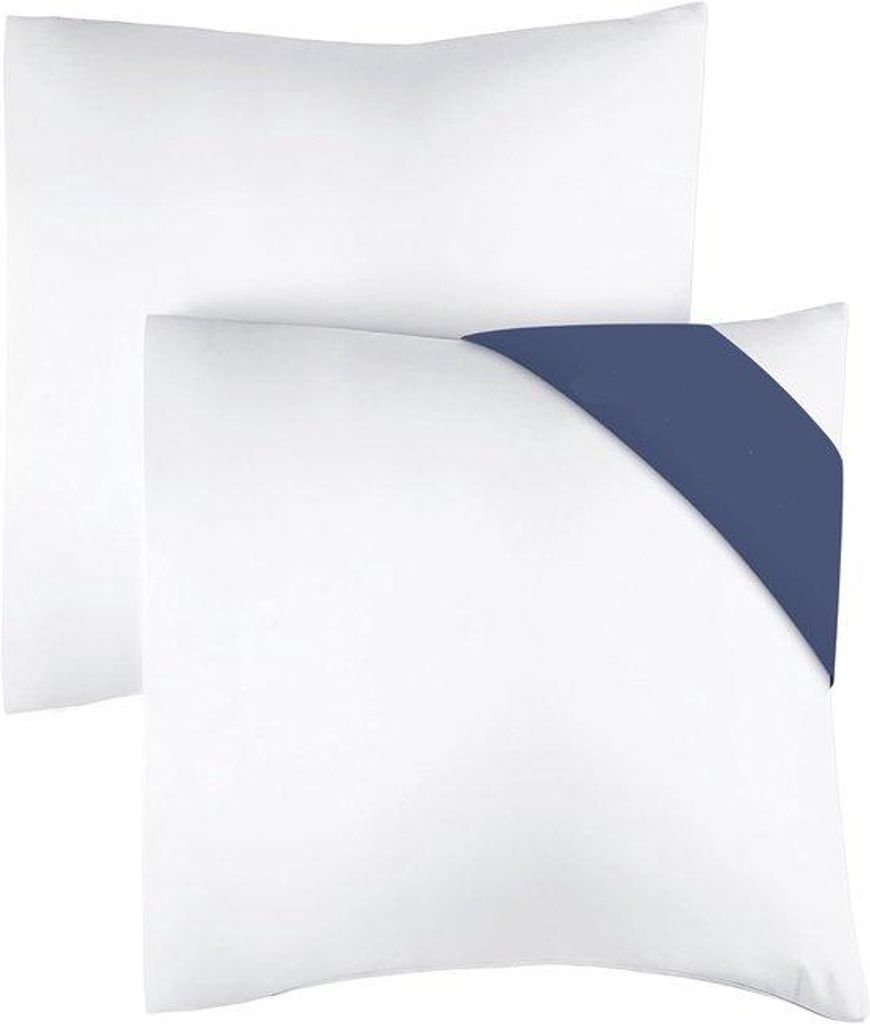 Famanu Kissenbezug 80x80 cm weiß – Set von 2 – hochwertige Mikrofaser – weich, komfortabel, maschinenwaschbar
