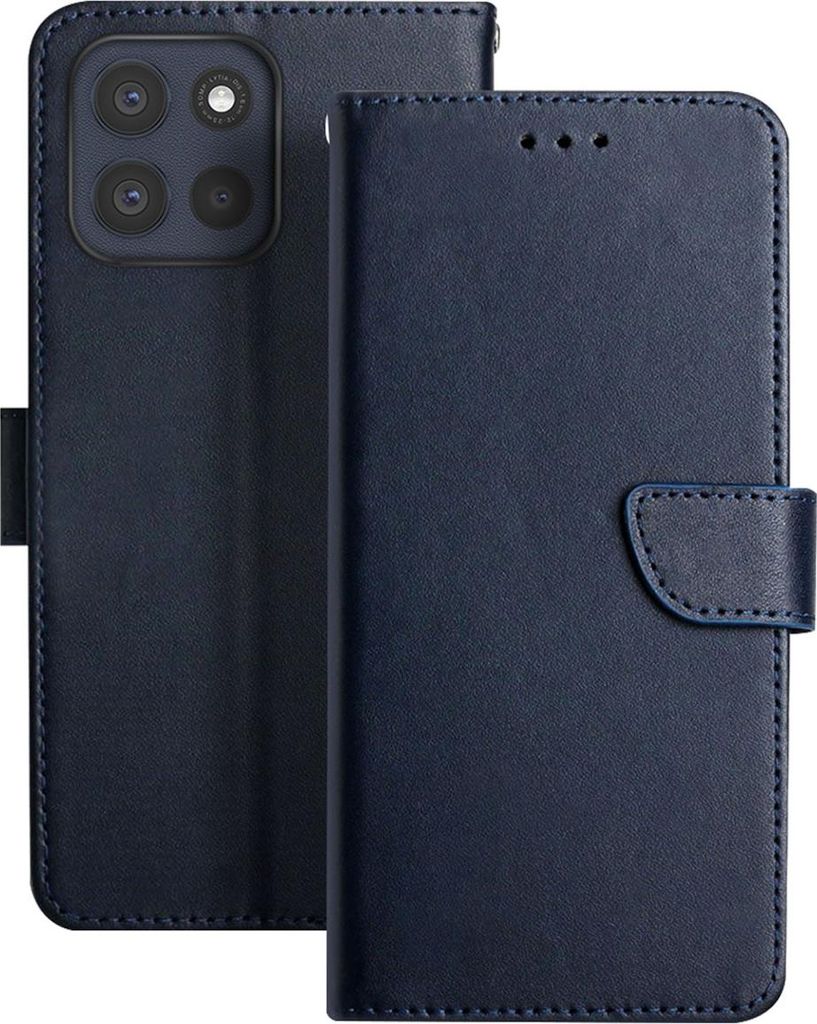 Avizar, Moto G86 5G Folio Hülle mit Kartenfächern und Ständer, Blau