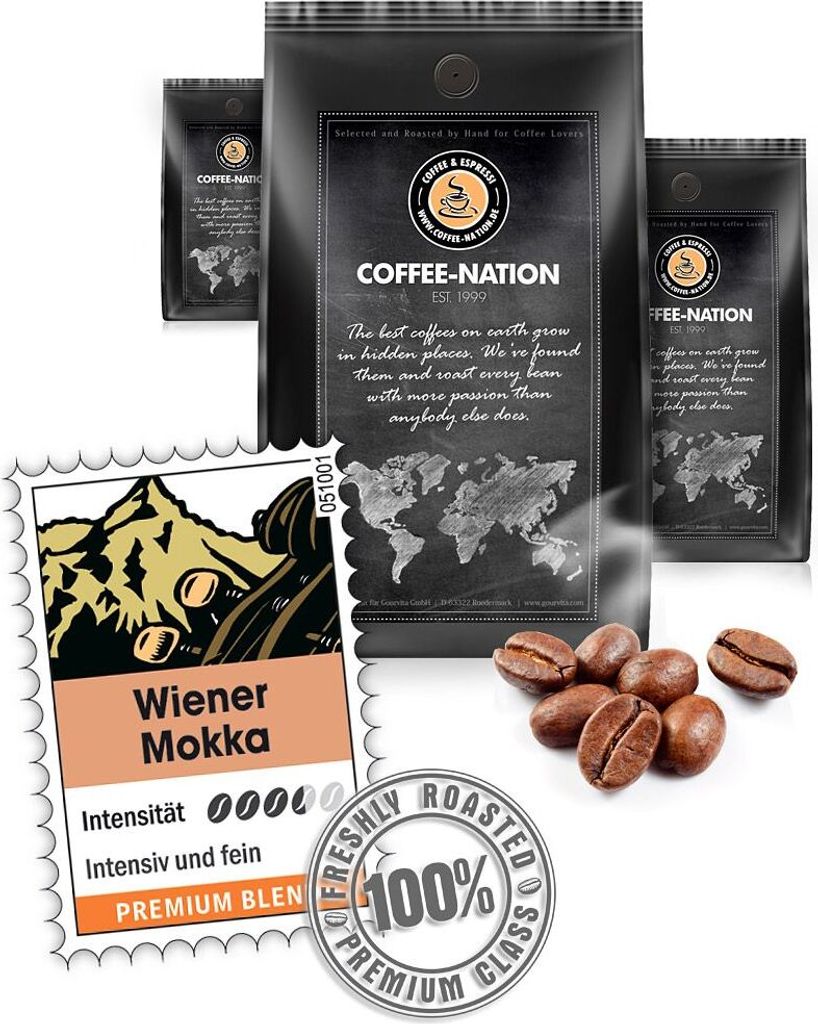 Kaffee WIENER MOKKA von Coffee-Nation, 500g Bohnen