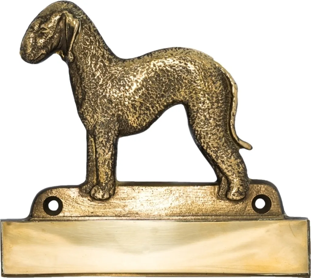 Targhetta Bedlington Terrier Ottone Personalizzata | Art-Dog Shop