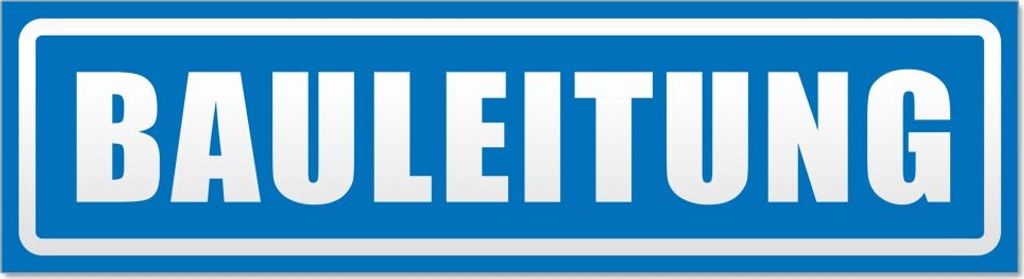 Bauleitung invertiert Magnetschild Schild magnetisch