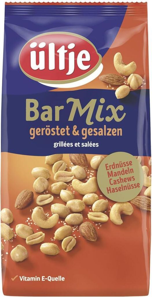 Ueltje Bar Mix mit geroesteten und gesalzenen Nuessen und Produktbild 