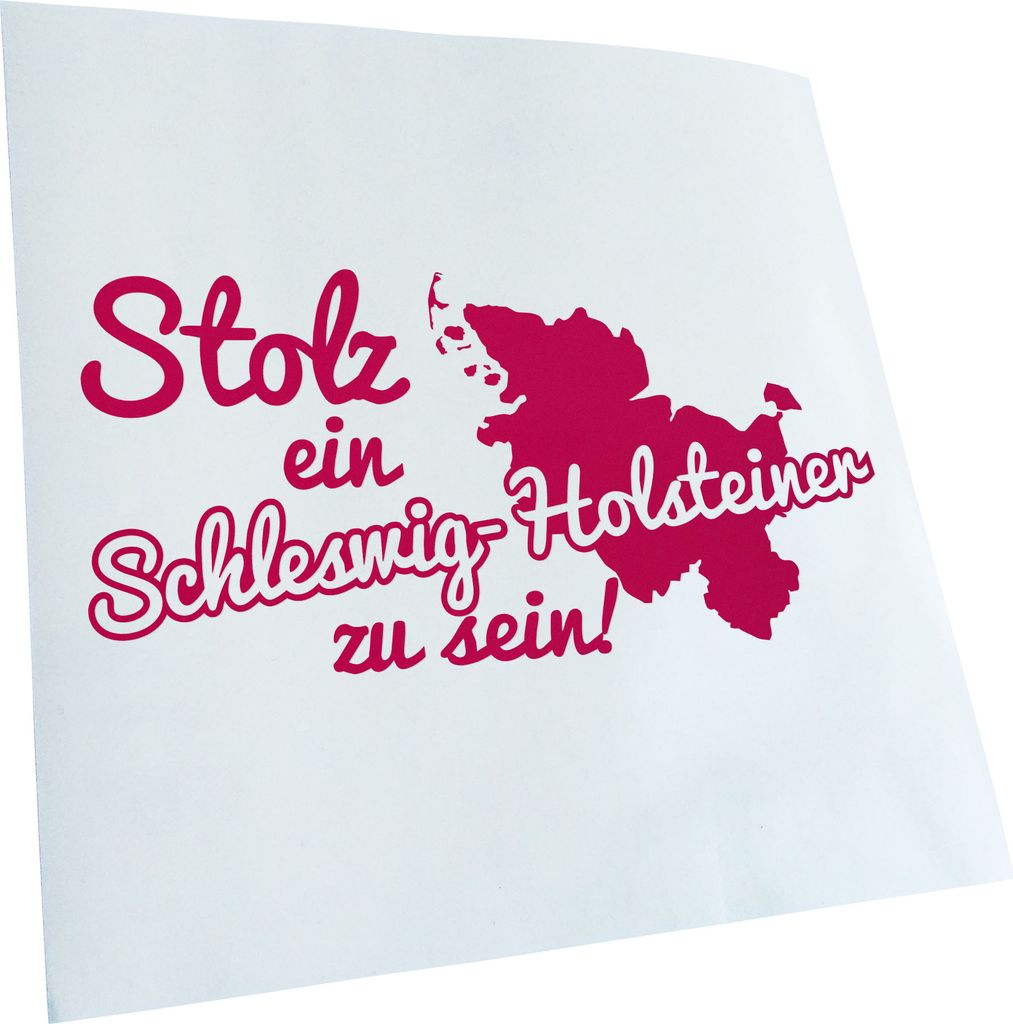 Kiwistar - Autoaufkleber - Schleswig Holsteiner Stolz - Pink - 30x15cm - Aufkleber für Auto, Laptop, Fahrrad, LKW, Motorrad mehrfarbig JDM Decal R...