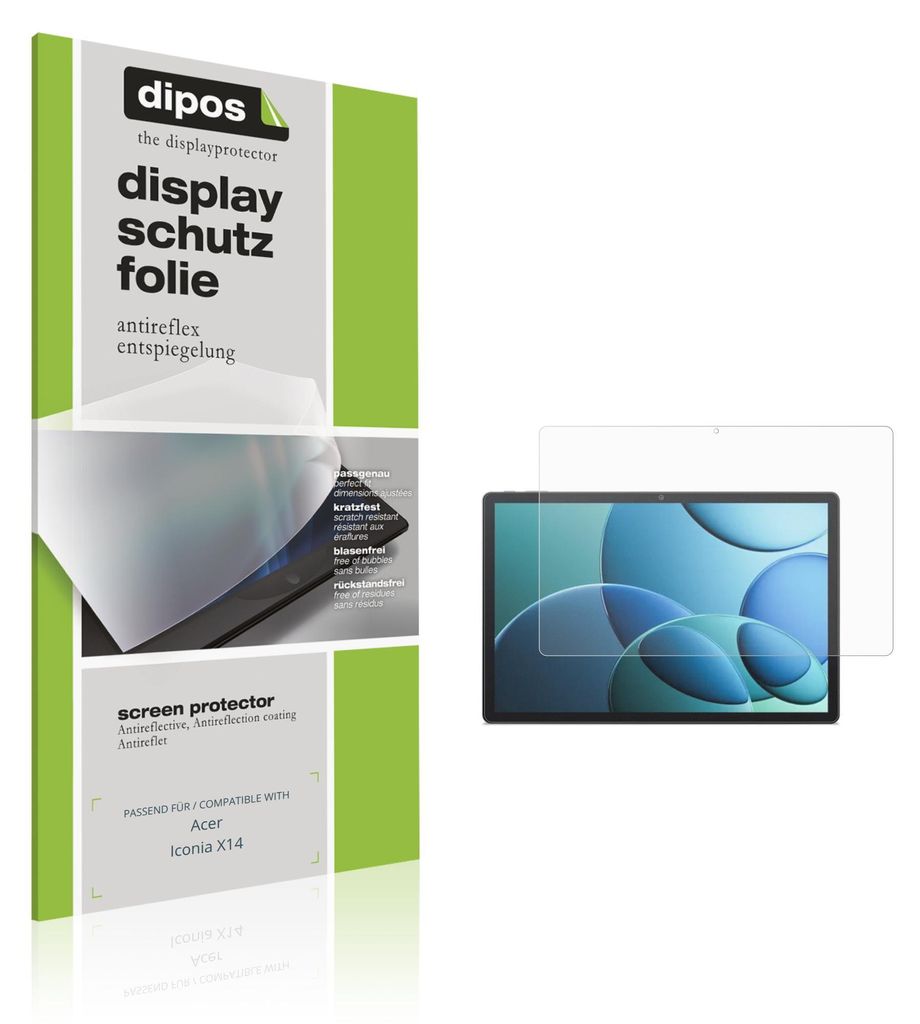 2x Schutzfolie für Acer Iconia X14 matt Displayschutzfolie Folie Display Schutz dipos