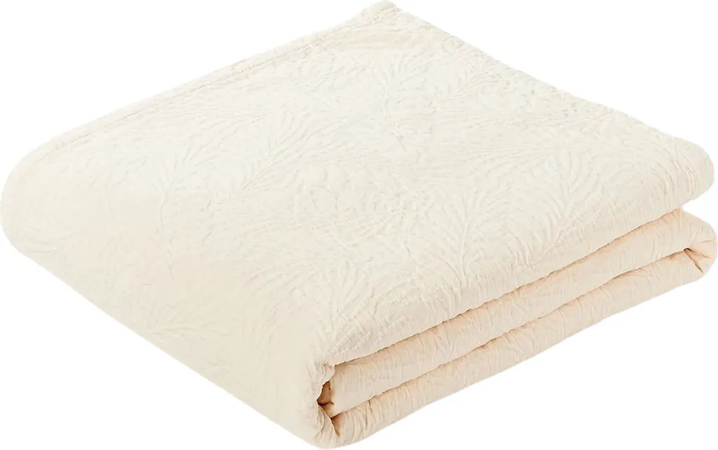 Copriletto Panra Cotone Ecru 230x250 - Biancheria Letto Matrimoniale